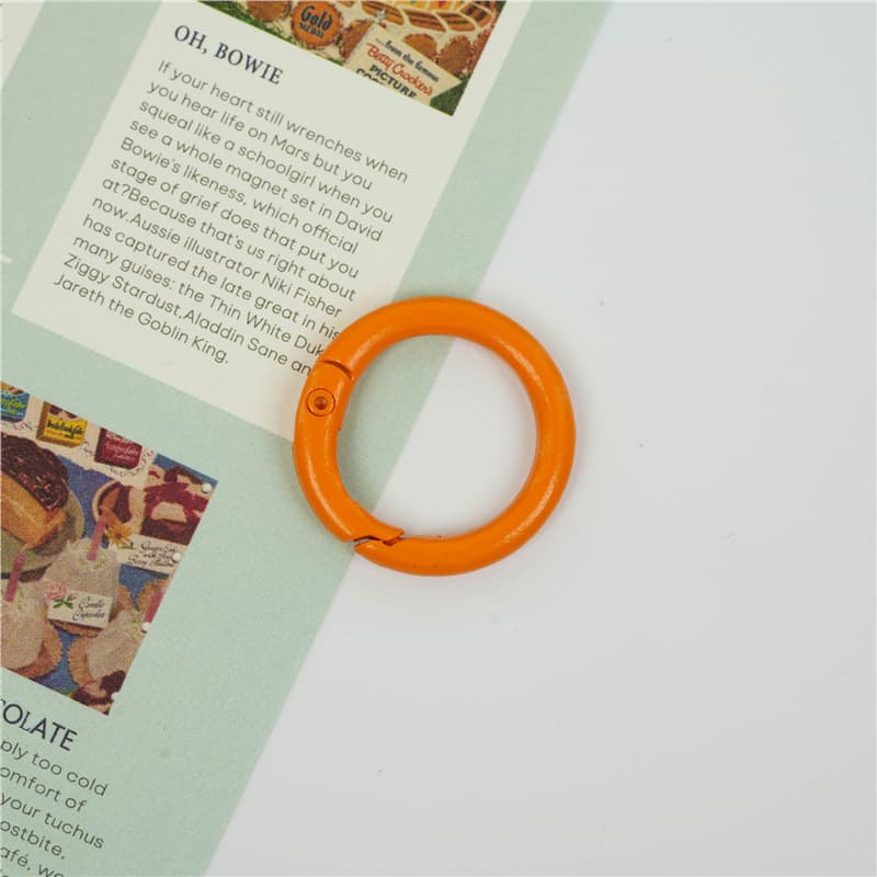 23mm Spring Ring O-Ring DIY Colorful Zinc Alloy Round Ring Quick Release Buckle Colorful Keychain Clasp Accessories Macaron