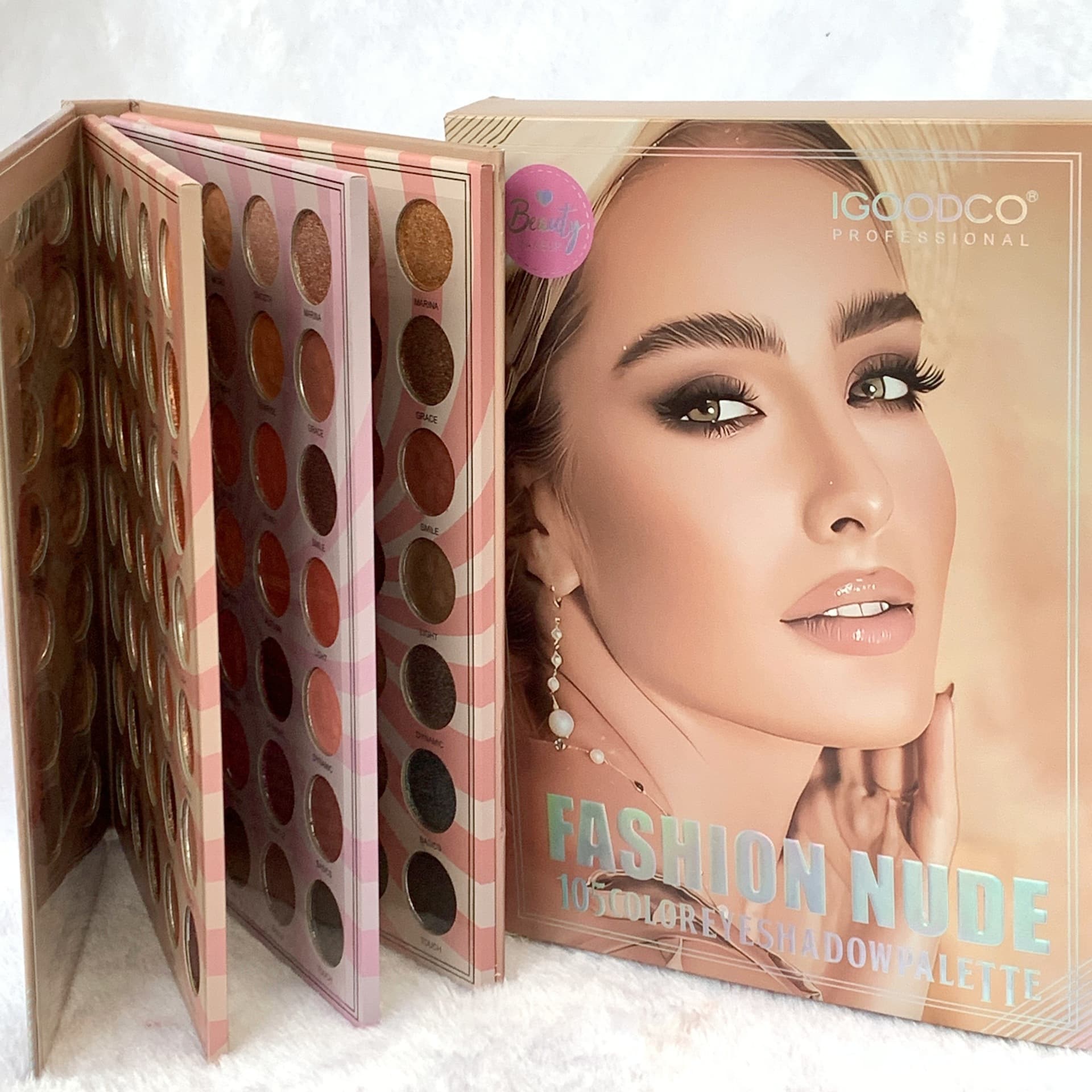 Makeup Eyeshadow Palette Pearlescent Highlighter Peach Pink Earth Tones Eye Shadow Makeup Set