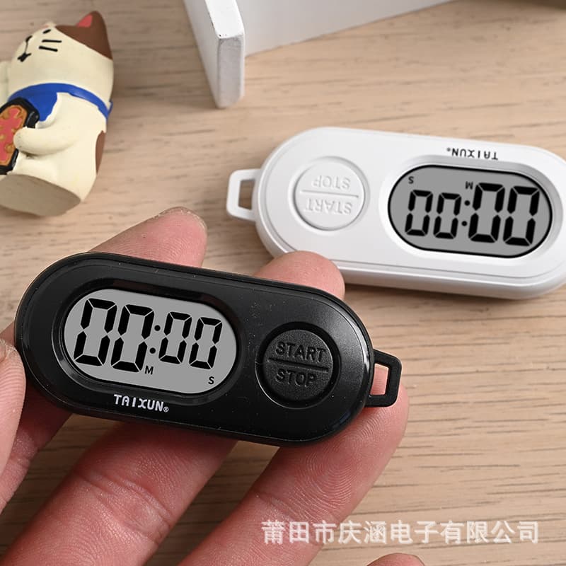 Cross-border Mini Keychain Timer Compact Portable Time Manager Loud Electronic Countdown Reminder