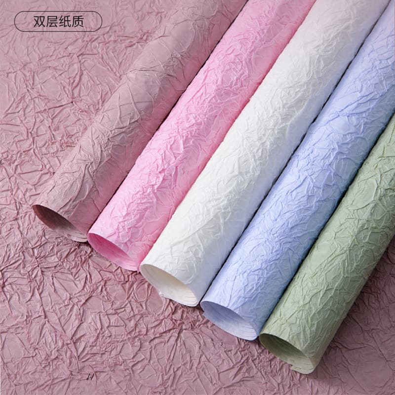 Handmade Stone Texture Paper, Premium Flower Wrapping Paper, Ink Wash Floating Dye Texture Crepe Paper, Textured Paper