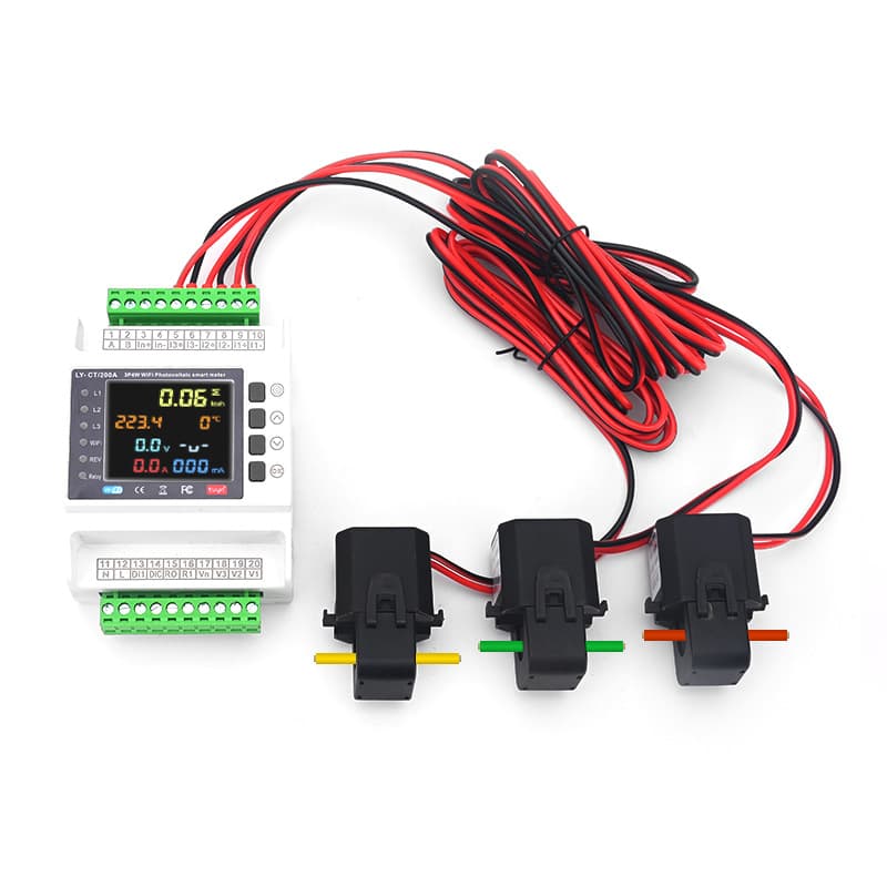 Three-Phase Four-Wire Secondary Meter Smart WiFi Tuya Transformer-Type Meter with Overcurrent, Overload, Over/Under-Voltage Protection