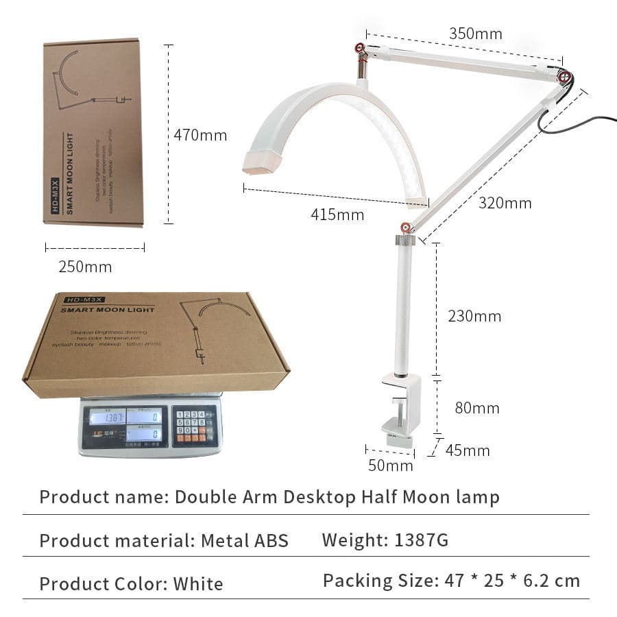 Hxd Half Moon Led Lash Ring Light Lamp Eyelash Extension Lig