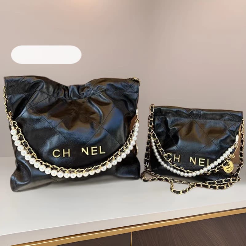 Chanel-style Diamond Quilted Chain Bag 22bag Trash Bag Women's Shoulder Bag Shopping Bag Large Capacity Commuter Tote Bag