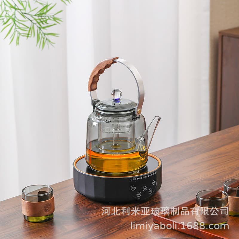 Ceramic Stove Steaming and Boiling Integrated Kettle Set, Glass Tea Maker Set Wholesale, Household Large Capacity Teapot for Flowers