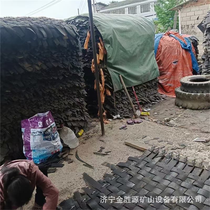 Mine Tunnel Blasting Protection Net 1.8*2m Flyrock Interception Blasting Mat, Blasting Tire Rubber Blasting Mat