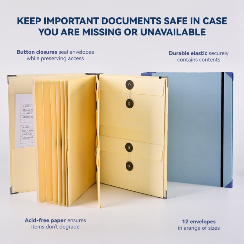 Amazon In Case I Go Missing Binder Accordion File Folder Organizer