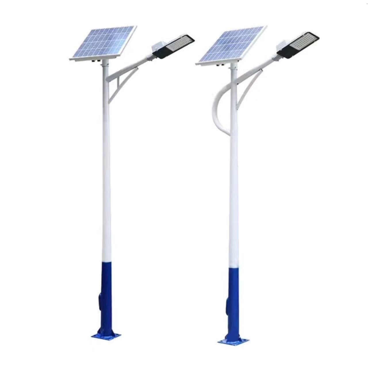 Outdoor solar street light new rural 6m 8m single/double arm super bright high-power square road high pole street light pole