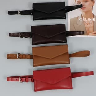 Korean Style New Genuine Leather Waist Bag with Belt, Fits Phone, Earphones, Keys, Fashionable and Slimming