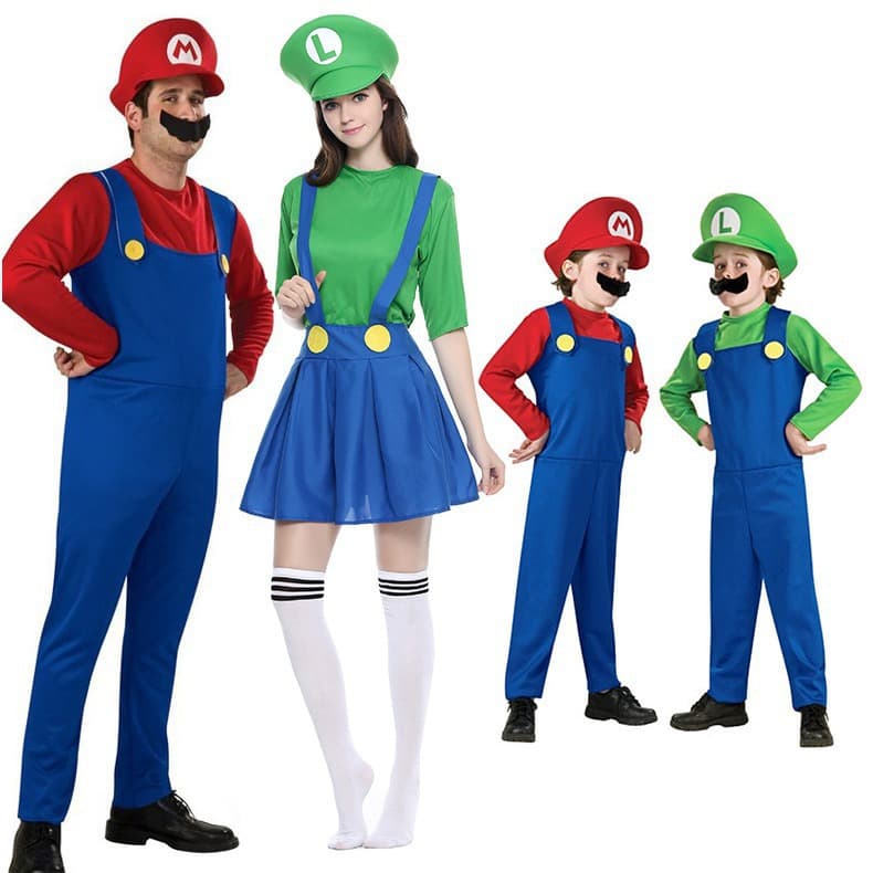 Halloween Super Mario costume anime cosplay costume Mario suit theme dance performance costume