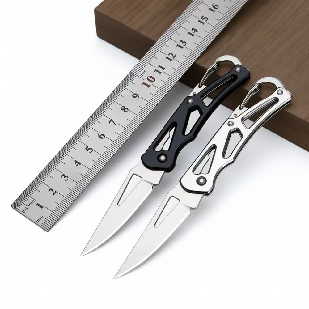 Cross-Border Hot-Selling Stainless Steel Folding Knife, Lockless Pocket Knife, Mini Portable Knife, Keychain Fruit Knife