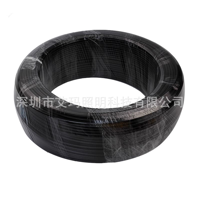 Black PVC Fiber Optic Tail End Light Guide Fiber Optic Cable for Buried Lights, Starry Sky, Swimming Pool Star Ceiling Raw Material