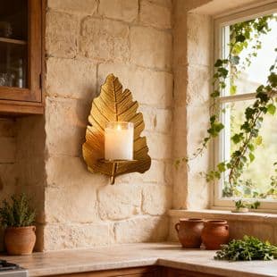 European-style gold light luxury iron candle holder wall-mounted decorative display rack for entryway living room, wall shelf for small item storage
