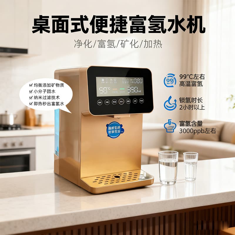 New Intelligent Hydrogen Water Machine with RO Reverse Osmosis, 3000ppb High-Concentration Nano Bubble Antioxidant Water Dispenser