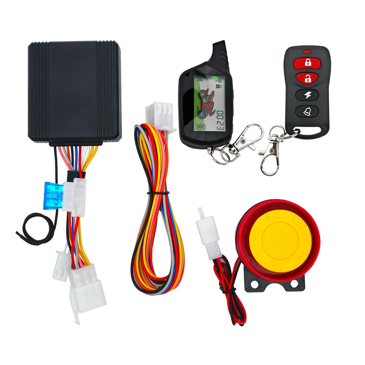 New Full-Function Cross-Border Motorcycle Two-Way Anti-Theft Alarm 12V Ignition Remote Control Vibration Alarm