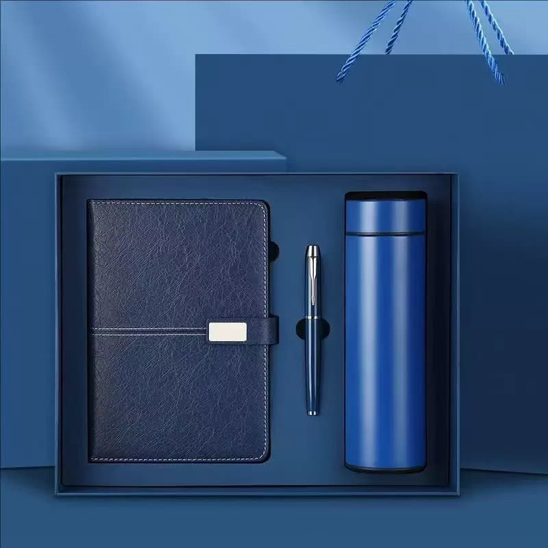 Insulated Mug and Notebook Business Premium Office Gift Set, Meeting Record Book with Custom Logo