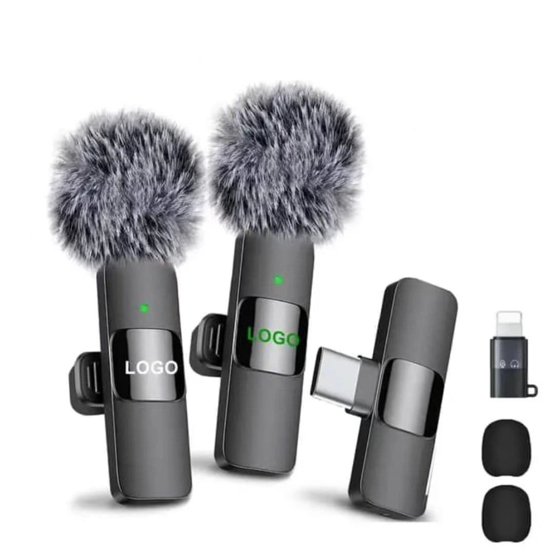 K9 Wireless Lapel Microphone Full Set Noise Reduction Mobile Phone Microphone Broadcast Earphone Versatile for Live Streaming Interviews
