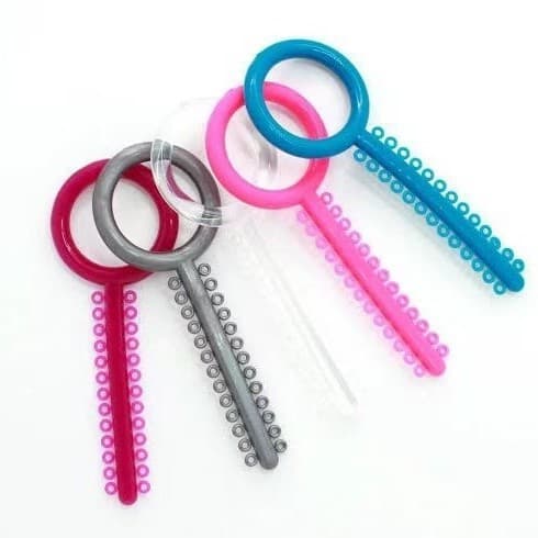 Dental Orthodontic Ligation Ring Colored Ligation Ring Dental Orthodontic Ligation Ring Elastic Ring Key Type Ligation Ring