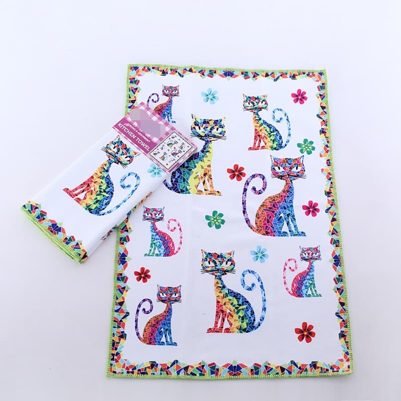 Amazon Tea Towel Customization, Microfiber Print Kitchen Towels, Cross-Border E-commerce Tea Towels 40*60 cm