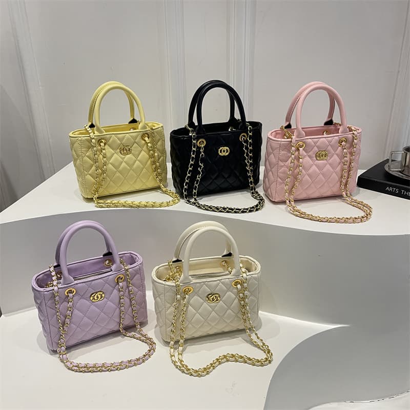 European and American style niche children's bag, exquisite rhombus small fragrant style girl's crossbody portable small square bag parent-child bag