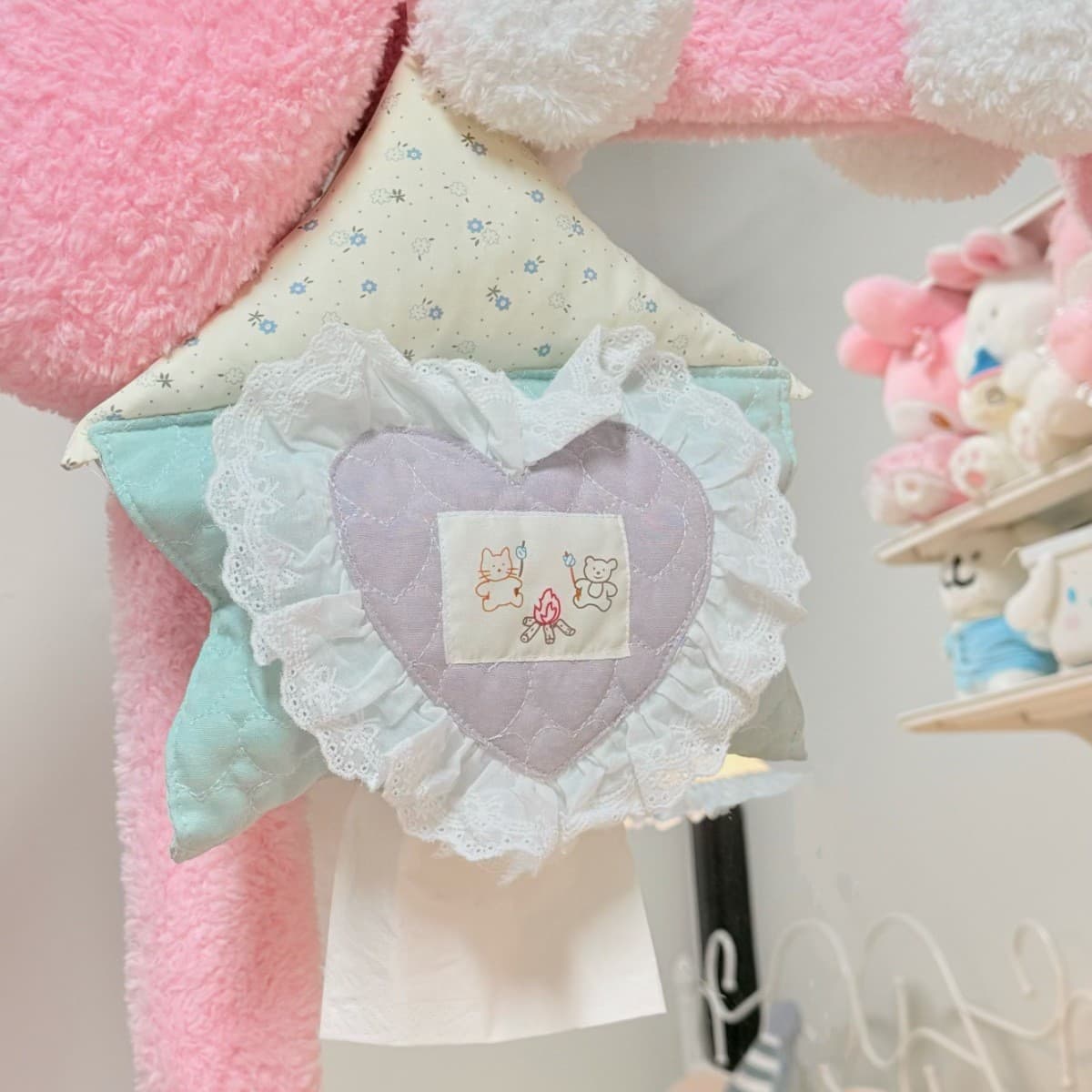 New Ins Cute Little House Hanging Tissue Bag High Appearance Bedroom Tissue Box Face Towel Tissue Roll Paper
