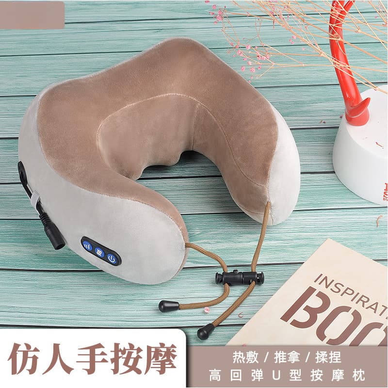 Cross-Border Cervical Vertebra Massager Shoulder Back Intelligent Physiotherapy Massager U-Shaped Neck Massage Pillow Factory Direct Supply
