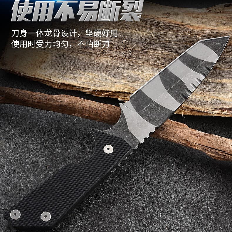 Factory Hot Selling Full Tang High Hardness Self-Defense Fixed Blade Knife, Outdoor Tool, Camping Portable Knife, Fruit Knife