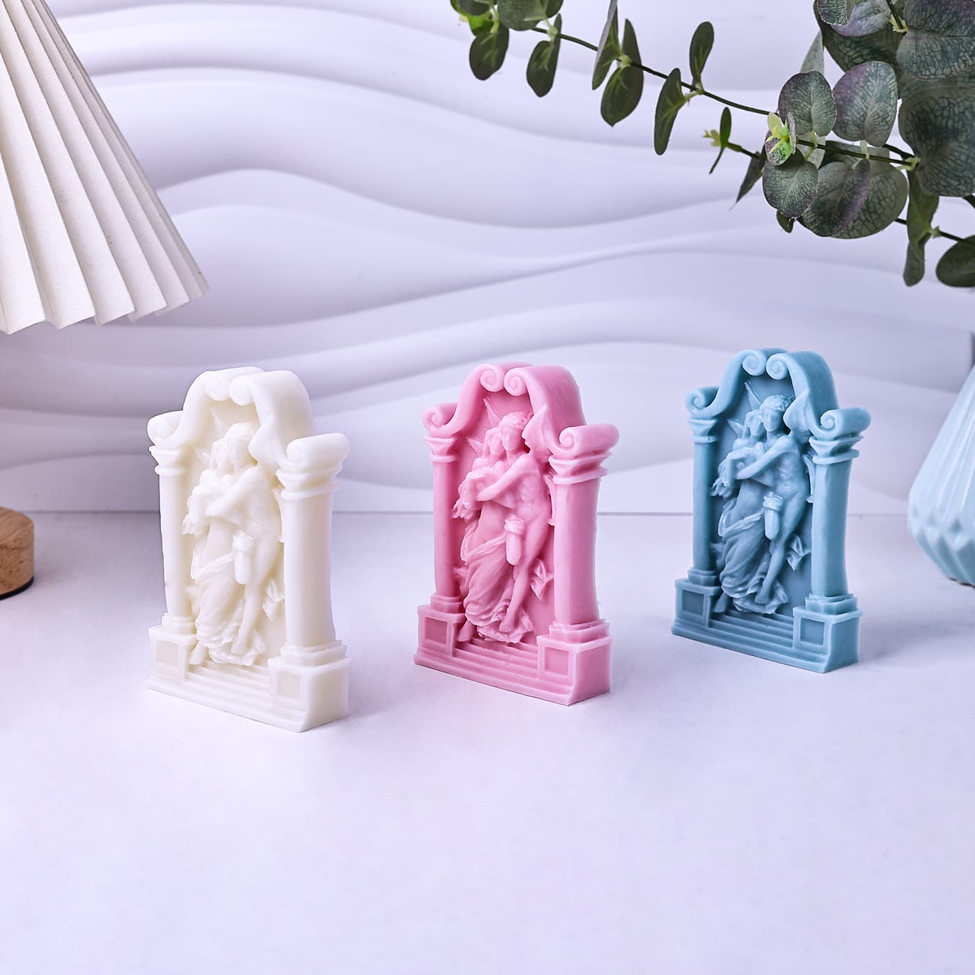 Love Angel Scented Candle Silicone Mold DIY Angel Vintage Roman Plaster Aroma Stone Resin Ornament