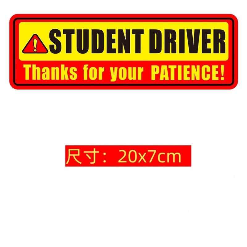 Amazon Student Driver New Driver Intern Car Sticker Waterproof Decal