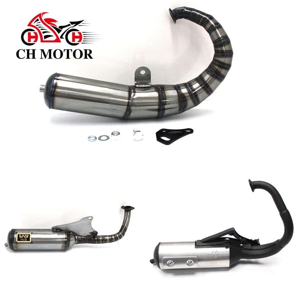Motorcycle modified exhaust pipe tail row suitable for JOG V8 DIO V8 BWS V8 ZX V8 DIO90