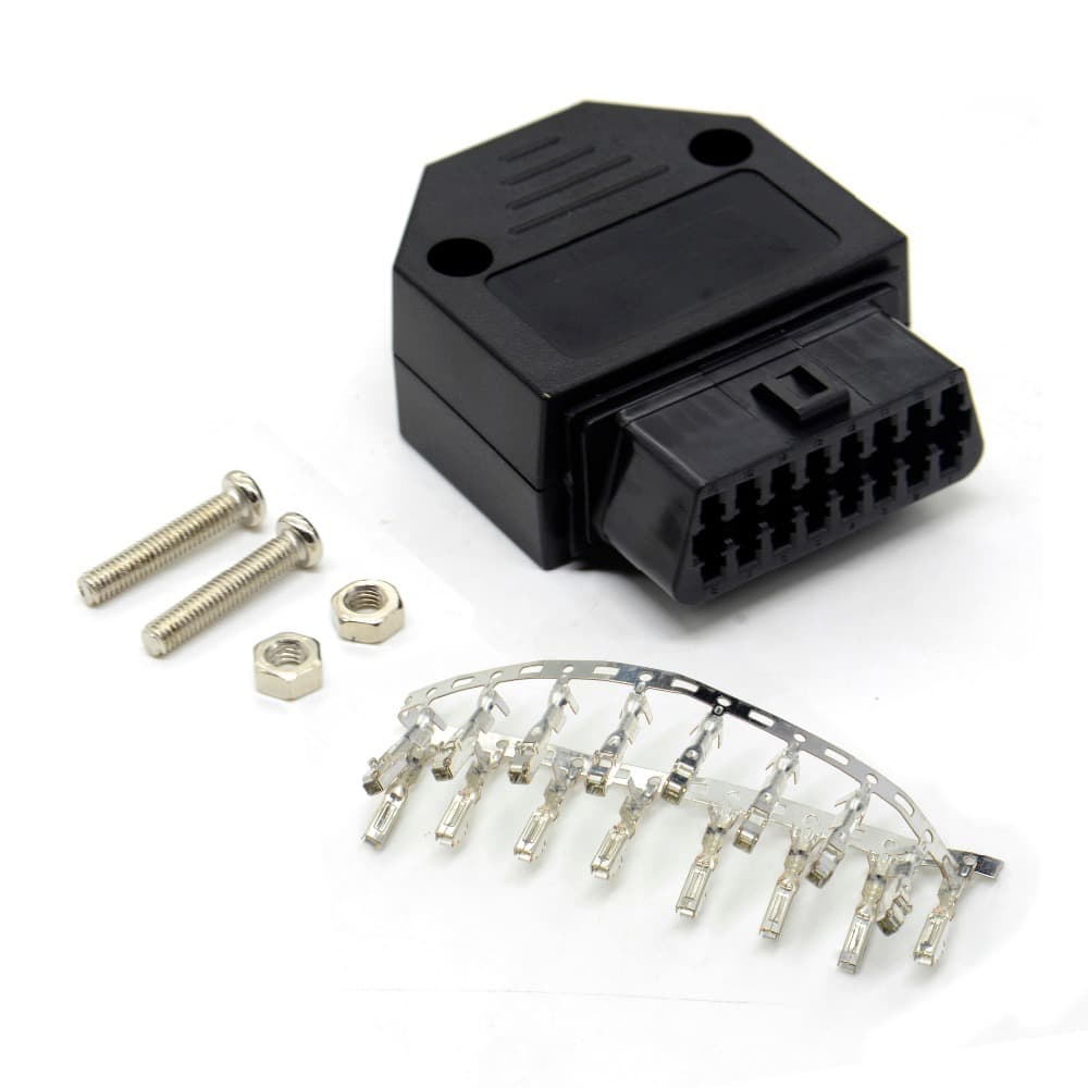 Universal OBD2 16-Pin Female Connector Adapter Car Diagnostic