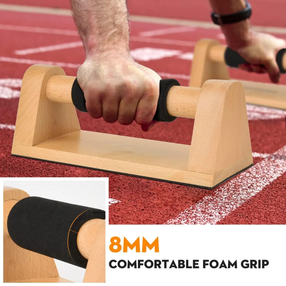 Wooden fitness equipment push-up bracket board solid wood simple abdominal fitness trainer board training bracket balance board