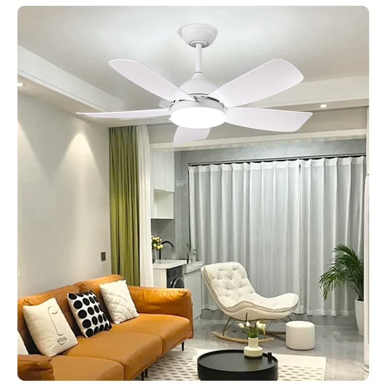 ABS Blade Silent Fan Light, Energy-Saving Ceiling Fan Light for Living Room Bedroom, Zhongshan Lighting, 6-Speed Adjustable Fan with Light