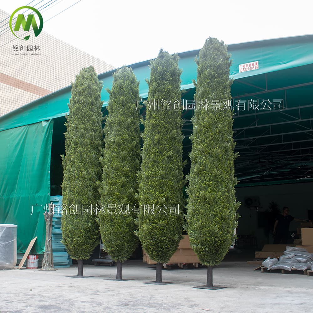 Simulated large pine and cypress trees, Nordic style indoor and outdoor landscaping fake plants, wedding decoration pine and cypress trees, fake Christmas trees