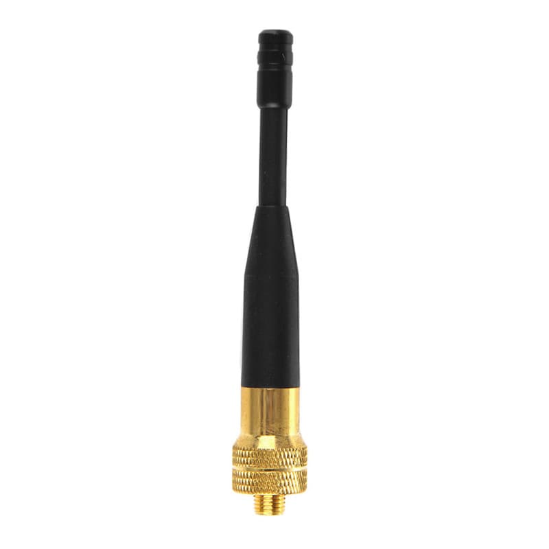 Walkie-Talkie Antenna SMA-F Female Gold Small Antenna UHF Handheld Short Antenna High Gain Antenna Compatible with Baofeng