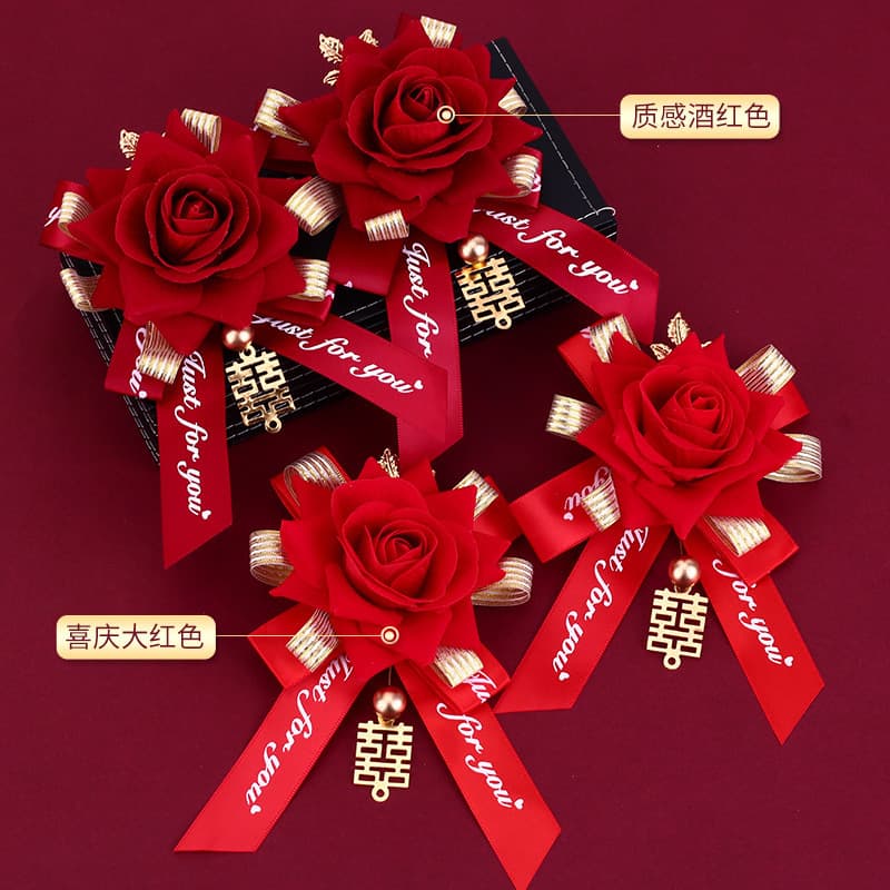 Wedding Boutonnieres 2022 Full Set for Groom, Bride, Family, Parents, Bridesmaids, Groomsmen, and Simulated Corsages