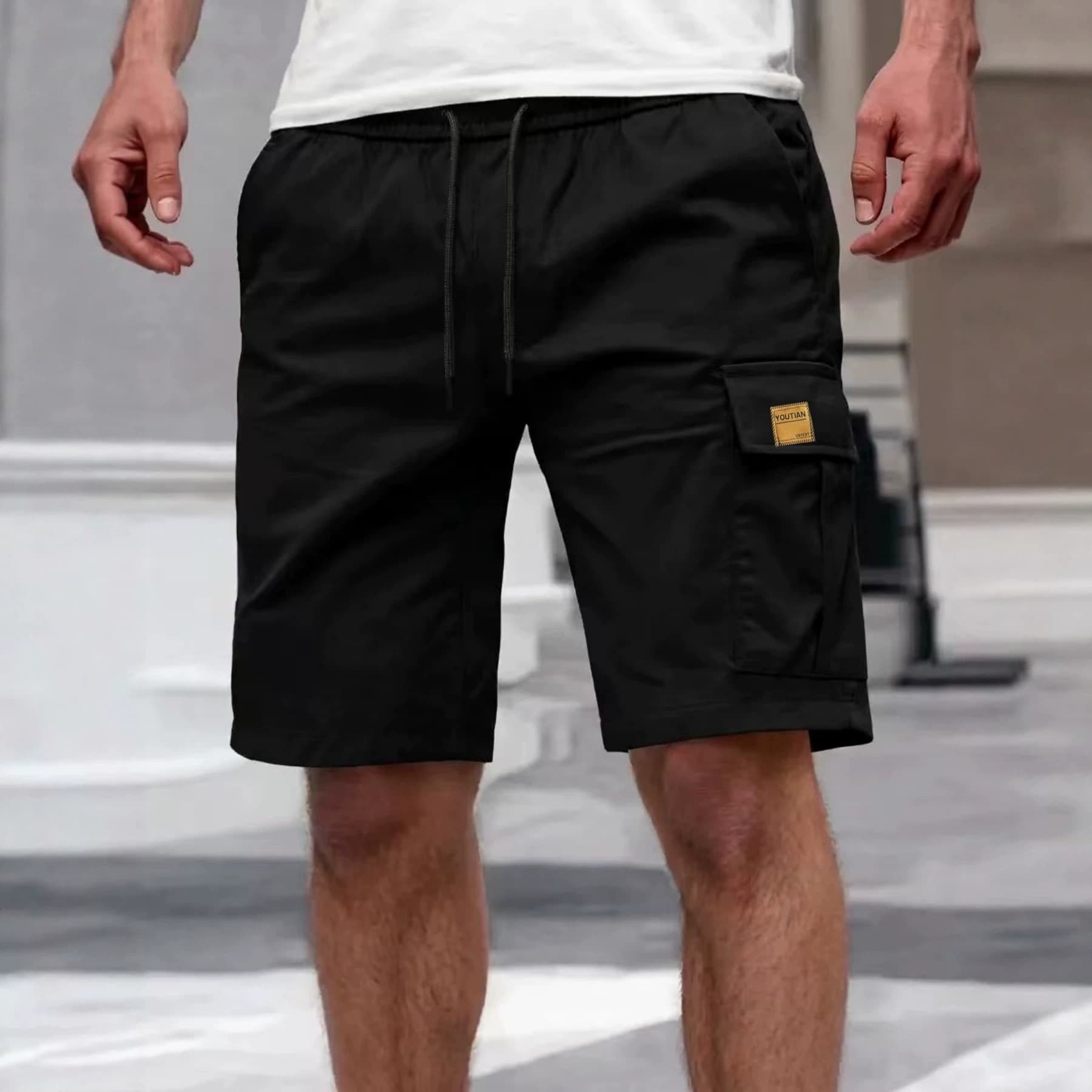 Cross-border Summer Men's Casual Shorts, Large Size Cargo Shorts, Loose and Comfortable Casual Shorts for Men
