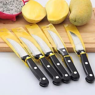 Yangjiang Hengxin Full Handle Curved Potato Knife Banana Knife Pineapple Knife Ham Sausage Embroidery Knife