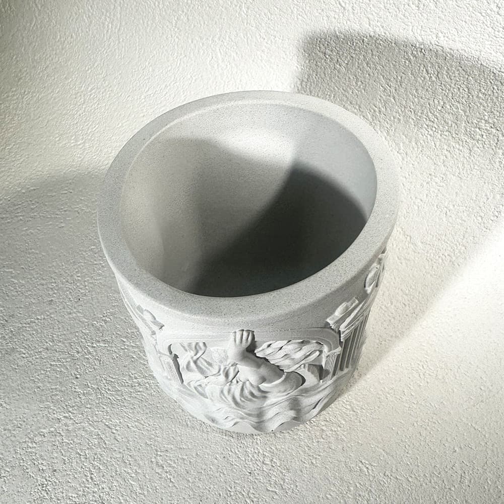 Artistic Pen Holder Renaissance Relief Craft Cup Office Desk Stationery Organizer Succulent Planter Pot