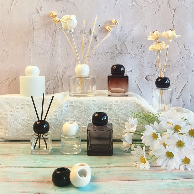 Rattan Aromatherapy High-End Perfume Empty Bottle Resin 28-Tooth Cap Hotel B&B Essential Oil Refill Dispenser Container Decoration