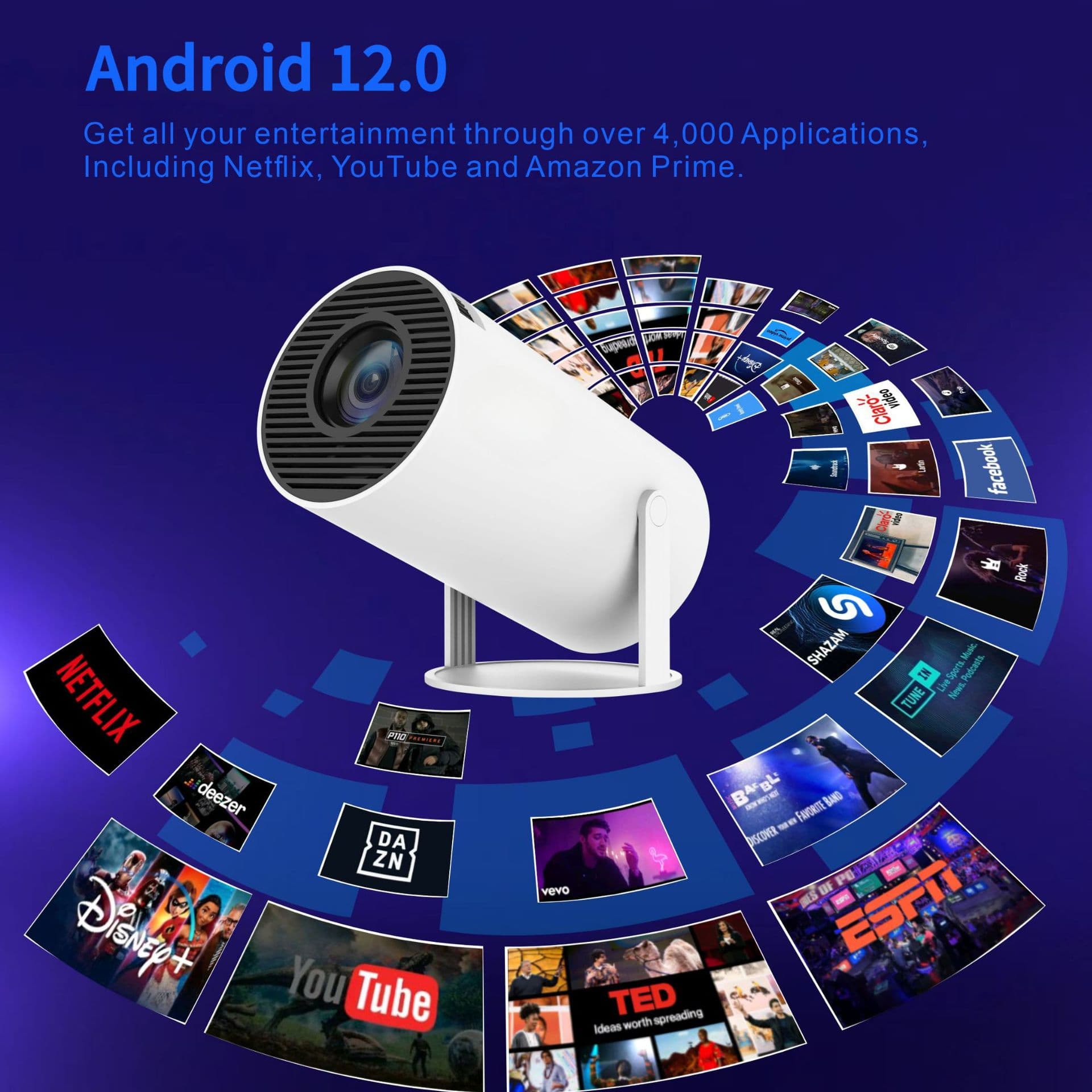 HY300 Projector Home HD WiFi Wireless Screen Mirroring LCD Portable Projector Cross-border Hot Seller