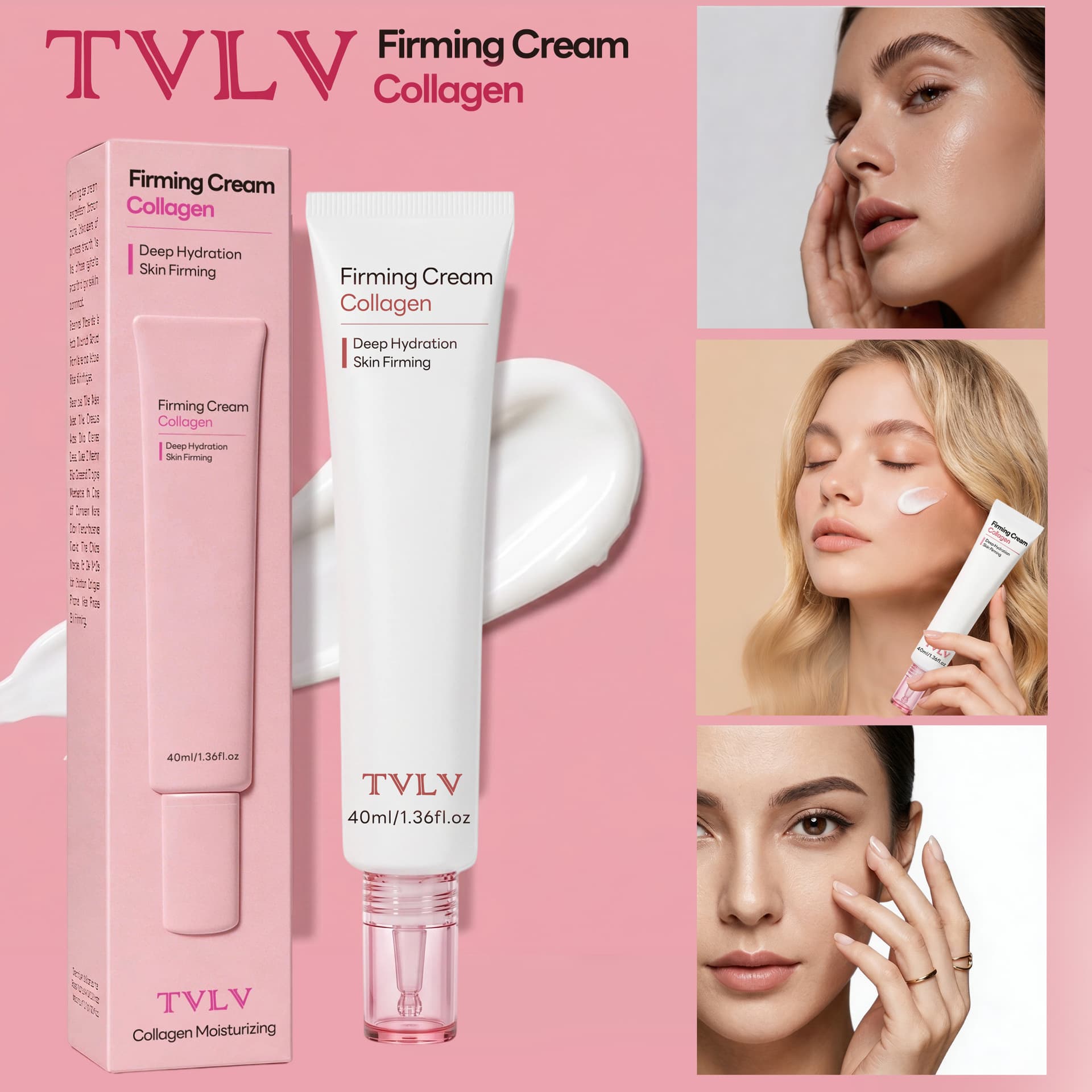 Cross-border popular collagen firming cream, elastic and moisturizing skin, fine pores, refreshing and translucent essence cream