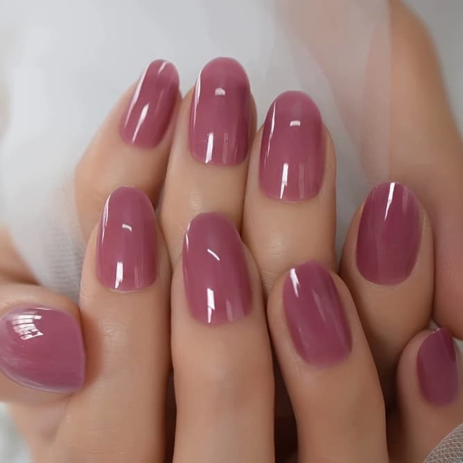 Wearable Short Pure Color Nail Tips 24 Pieces Detachable False Nails Extensions Elegant Manicure False Nails for Ladies