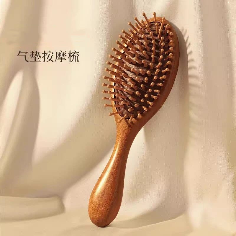 [TikTok Hot] Sandalwood Cushion Comb Head Meridian Airbag Massage Comb for Women Long Hair Home Use Smoothing