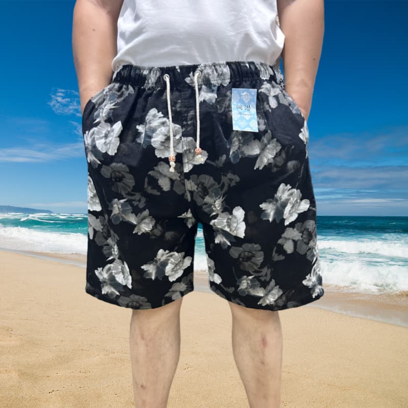 Men's Loose Fit 5-Inch Shorts Printed Beach Shorts Casual Versatile Board Shorts