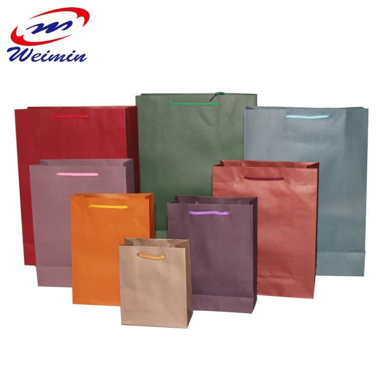 Kraft Paper Handbag, Colored Baking Handbag, Fashion Kraft Paper Handbag, Factory Wholesale