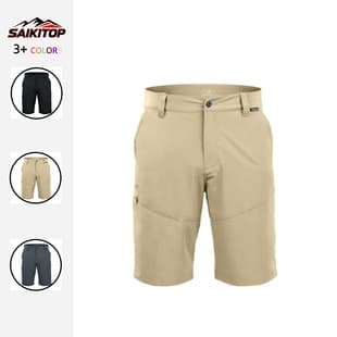 New Cross-Border Summer Men's Outdoor Sports Shorts, Gym Workout Quick-Dry Running Shorts with Zipper Pockets