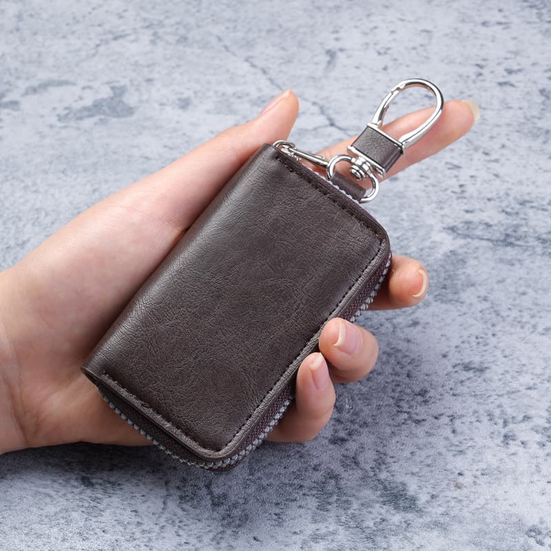 2026 universal car key bag men's mini waist trailer remote control key protective cover zipper all-inclusive key bag