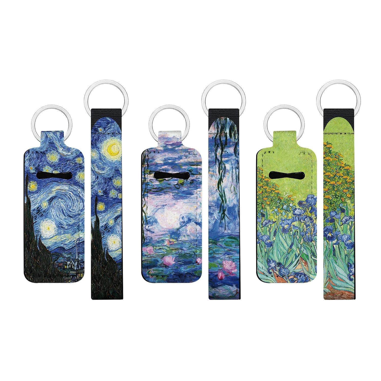 Lipstick holder wrist strap keychain lanyard, Chapstick holder keychain, neoprene lipstick cover
