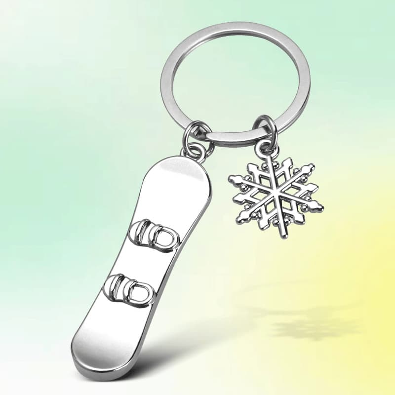 Ski Gift Keychain Winter Ski Court Promotion Gift Keychain Skates Ski Keychain
