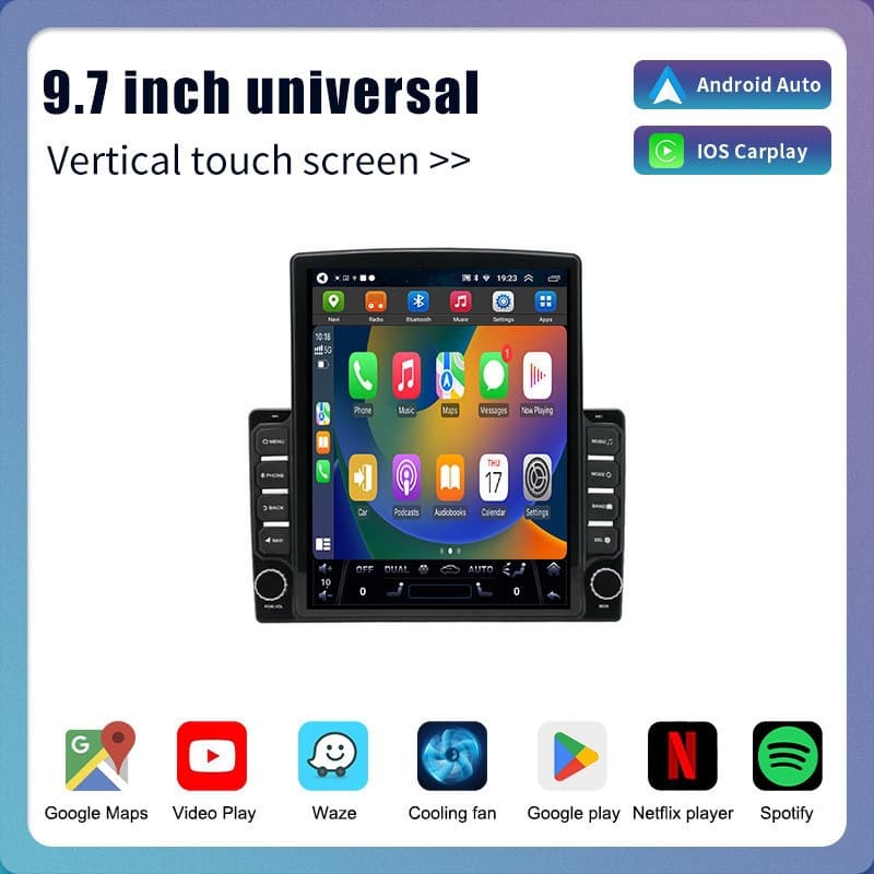 9.7-inch Vertical Screen Navigation Little King Kong Android Smart Car Display Universal Car Screen